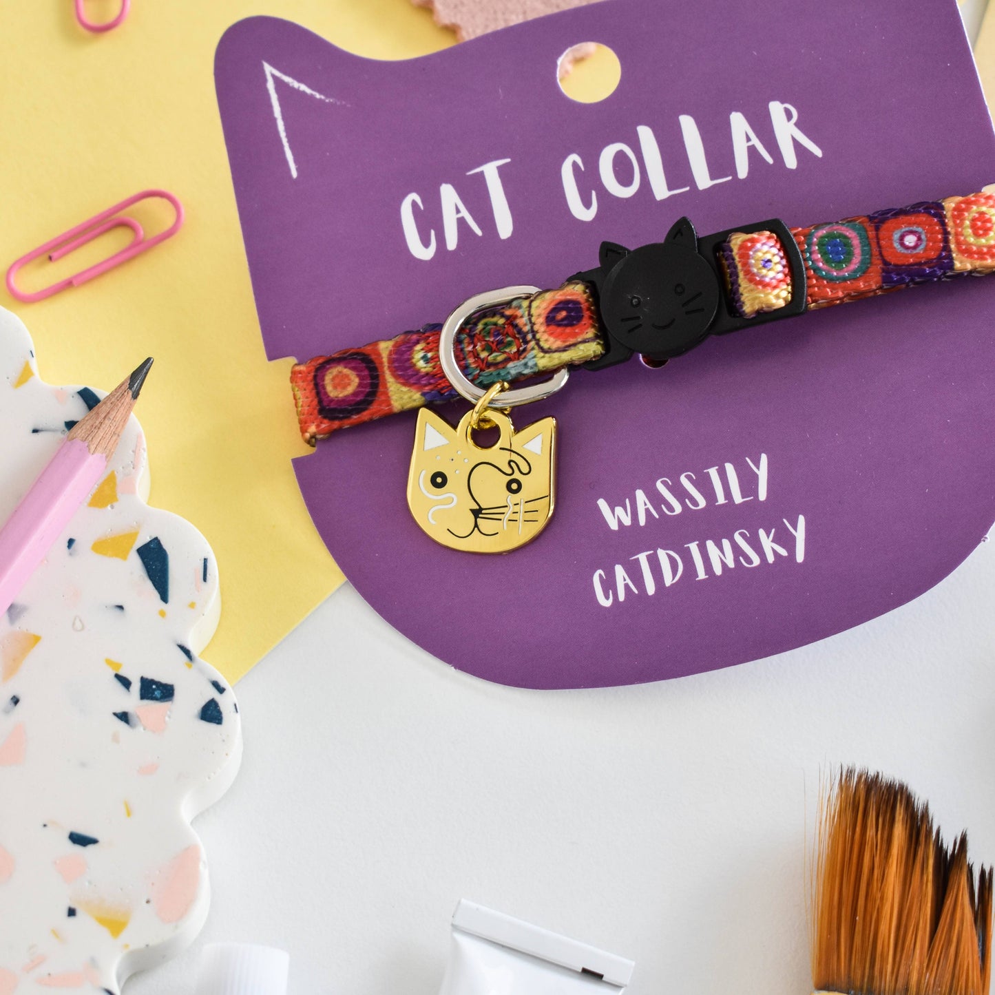 Wassily Catdinsky Artist Cat Collar