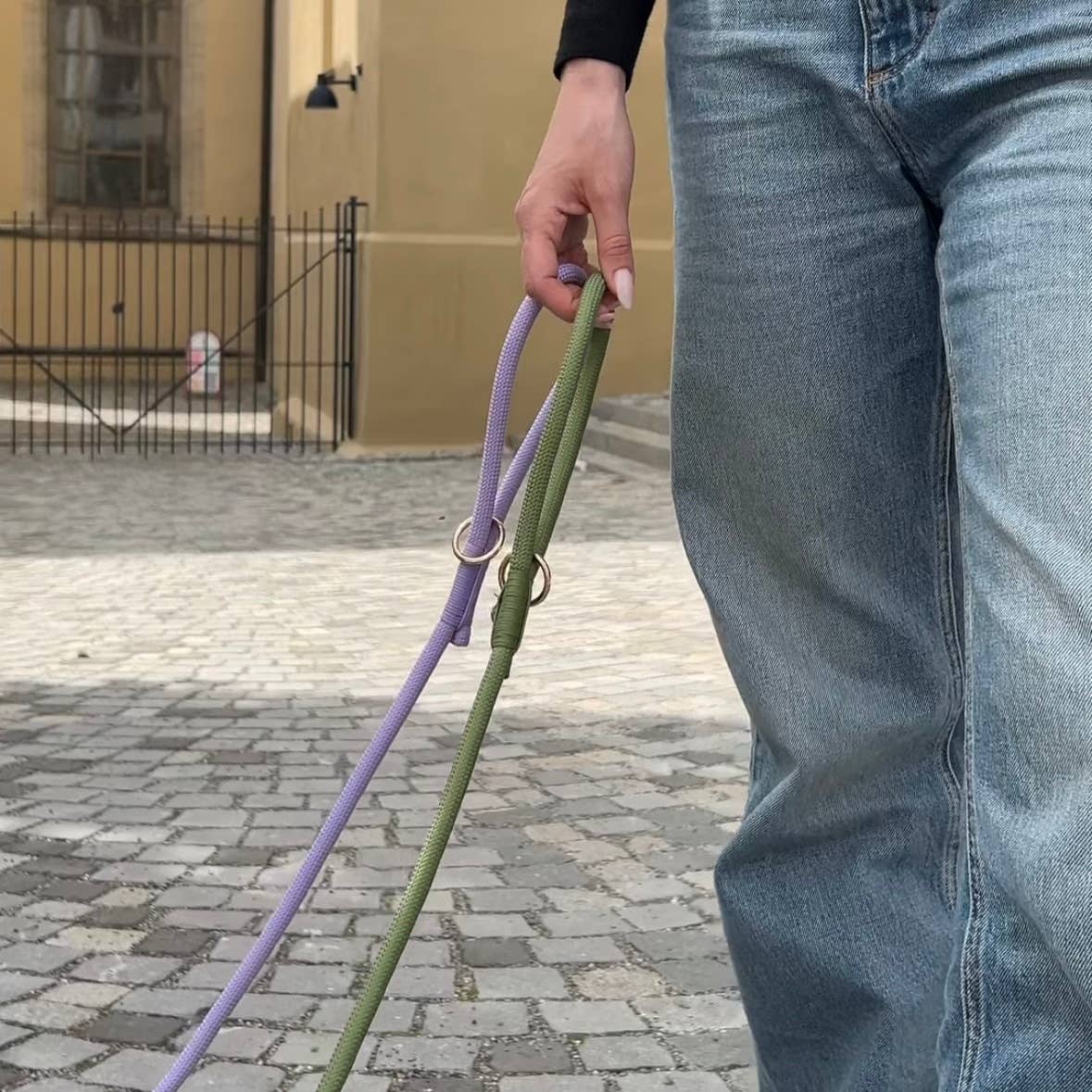 'Green' - Braided Rope Leash