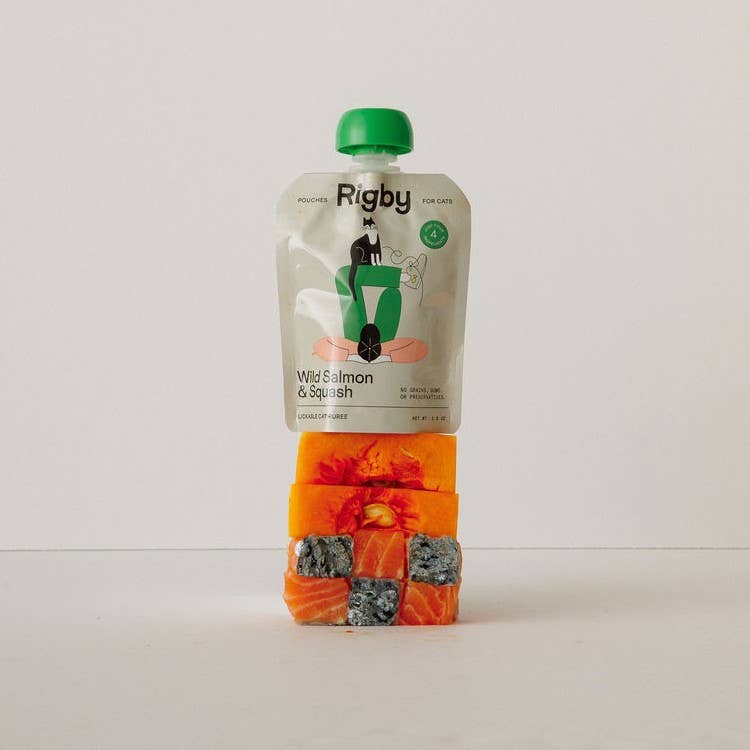 Rigby Essential Cat Treats, Salmon & Squash Lickable Pouch