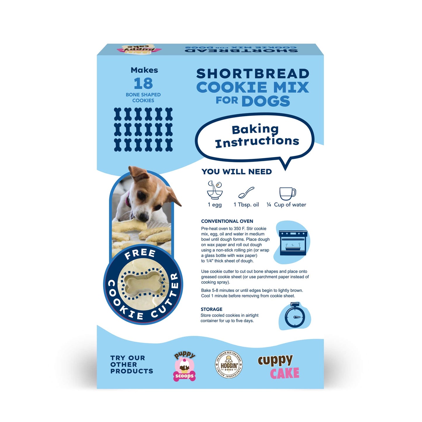 Puppy Cake Cookie Mix - Shortbread Cookie Mix  (Wheat-free)