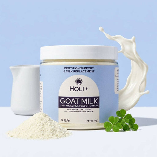 HOLI Powdered Goat Milk for Dogs & Cats | Single-Ingredient Topper & Milk Replacer: 7.5oz