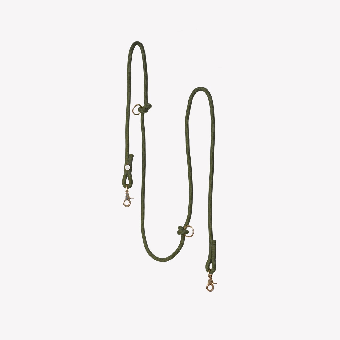 'Moss Green' - Hands Free Dog Braided Rope Leash