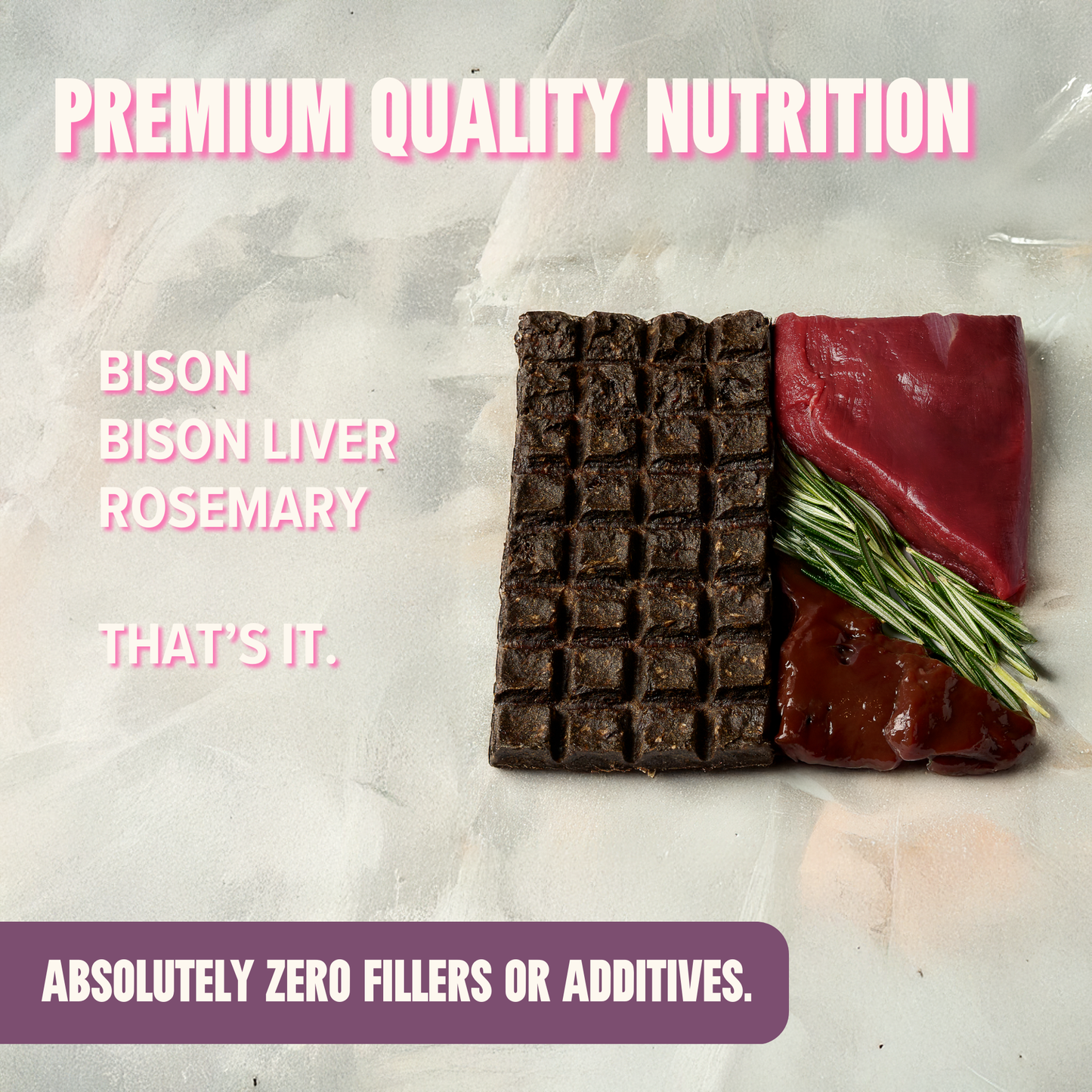 Bison Treat & Snack Bar for Active Dogs - Energy & Recovery
