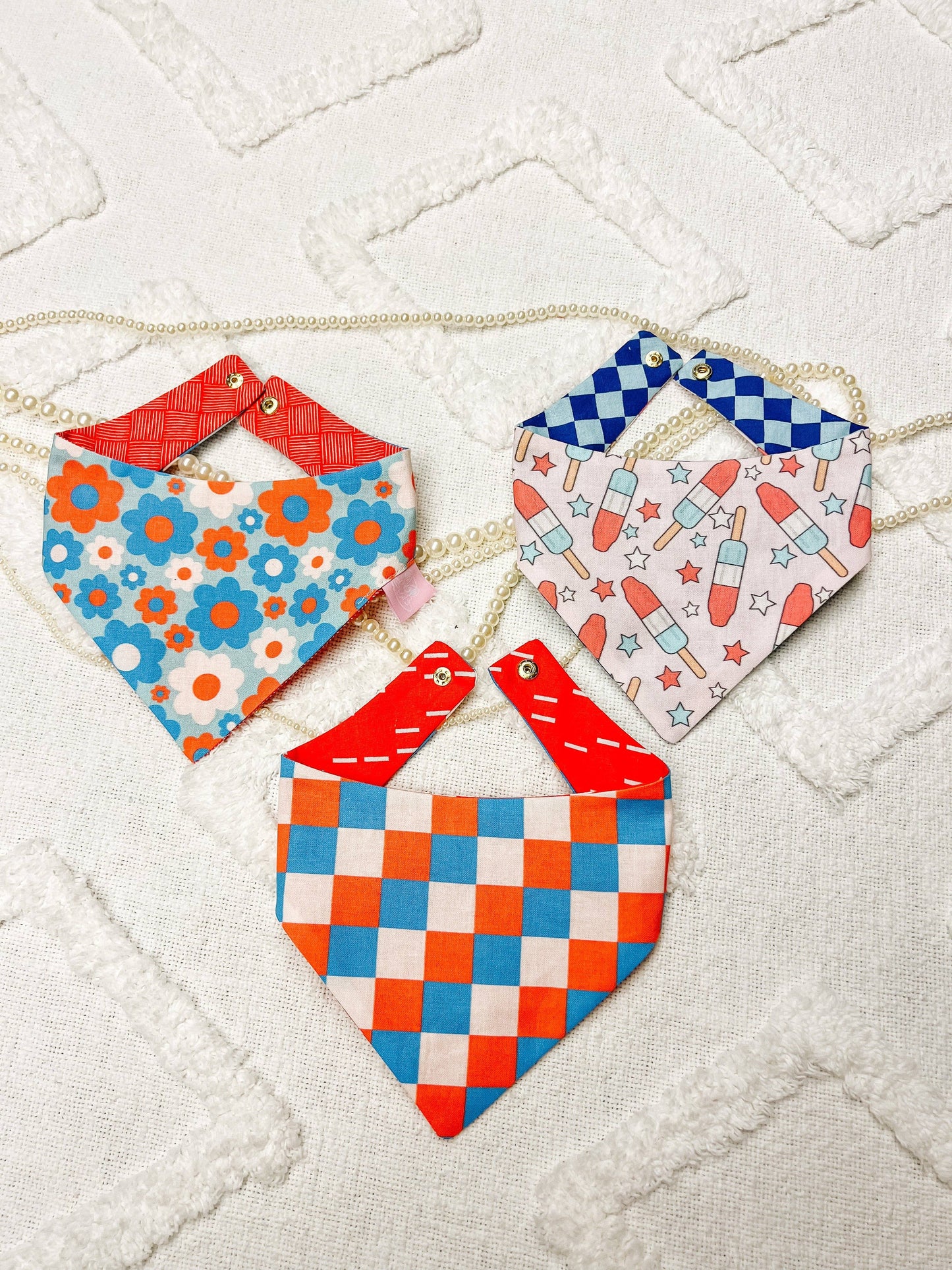 Popsicles Cotton Curved Neck Pet Bandana