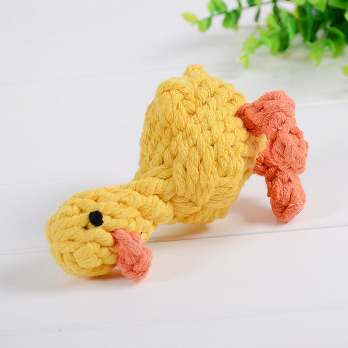 Yellow Duck Rope Dog Toy