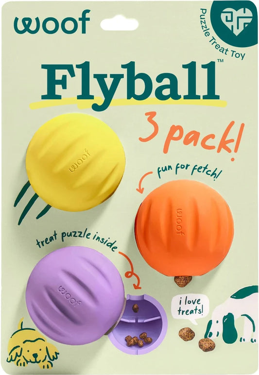 Woof Dog Toy Forager Flyball 3 Pack